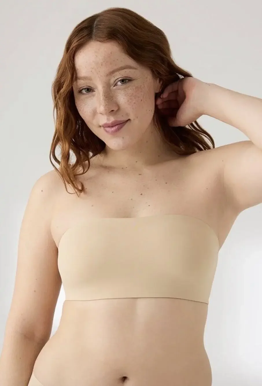 True Body Wirefree Convertible Bandeau Bra Sz S Nude NEW